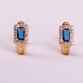 Серьги позолота Xuping 18К 2368 синий