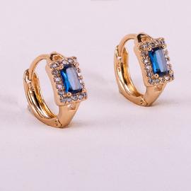 Серьги позолота Xuping 18К 2368 синий