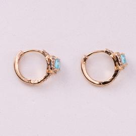 Серьги позолота Xuping 18К 2372 голубой