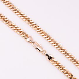 Цепочка панцирное плетение позолота 18K Xuping 50см*6мм 4184